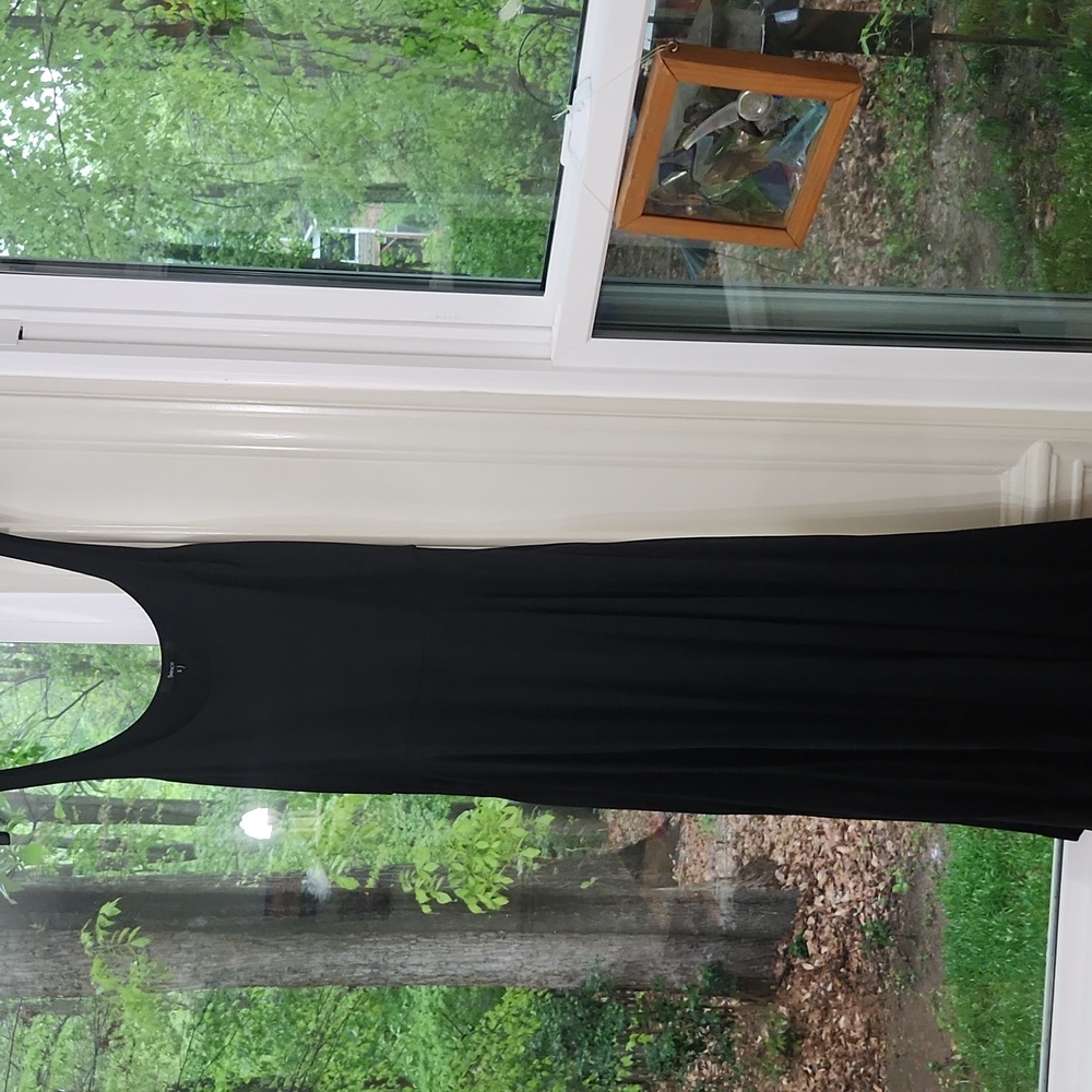 QUINCE Tencel Jersey Fit & Flare Dress S Black EXCELLENT CONDITION